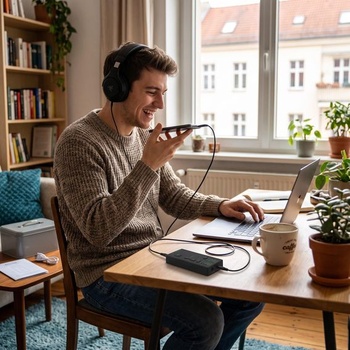 Prenosná zvuková karta s meničom hlasu, 4 efekty, na použitie s PC