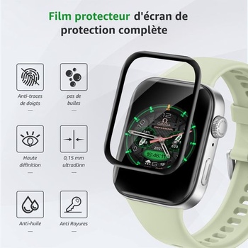 Tvrdené sklo Cable Leader pre Huawei Watch Fit 3 CBFR4, balenie 2 kusov - Huawei Watch Fit 3 sklo