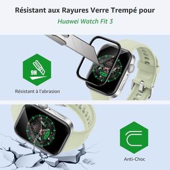 Tvrdené sklo Cable Leader pre Huawei Watch Fit 3 CBFR4, balenie 2 kusov - Huawei Watch Fit 3 sklo