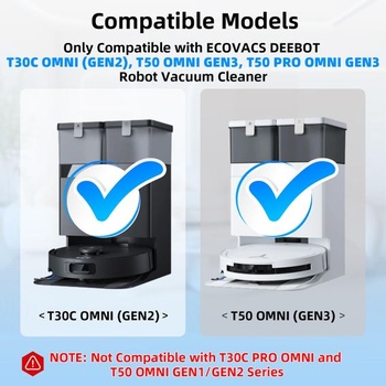 Náhradní příslušenství pro ECOVACS DEEBOT T50 PRO OMNI Gen3, T50 OMNI Gen3 T30c/T30e Omni/T50 Omni