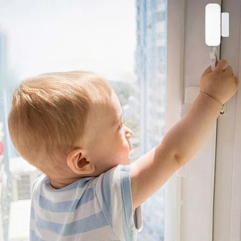 WiFi senzor dverí, sada 2 kontaktov pre dvere/okien pre múdru domácnosť, bezdrôtový senzor
