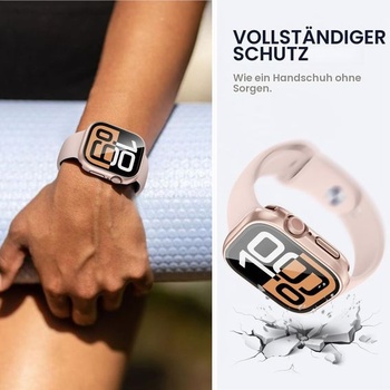 Vodeodolné púzdro 2 v 1 pre Apple Watch Series 11/10 42 mm, originálne ružovo-zlaté, 42 mm, 11/10