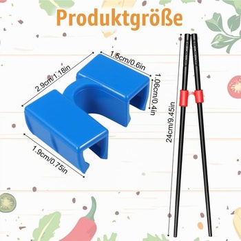 Mabor 5 párů čínských hůlek s pomůckou na hůlky, černé
