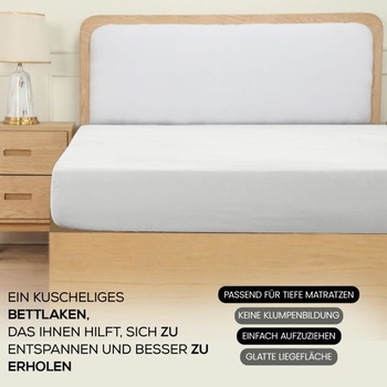 Posteľná bielizeň Utopia - Topper napínacia prestieradlo 180x200cm - Biela Biely TOPPER 180x200 cm