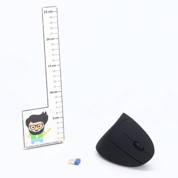 Bezdrôtová vertikálna ergonomická myš TECKNET 4800 DPI Bezdrôtová myš 4800 DPI Čierna