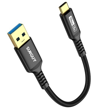 SUNGUY krátky kábel USB-C 15 cm, nabíjací kábel USB-C a dátový kábel USB-C 10 Gbps pre iPhone 16/15