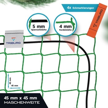 Síť na přívěs 1,5x2,7 [testováno DEKRA] s rohovým značením - Síť na přívěs s elastickou šňůrou pro
