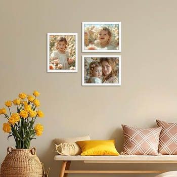 Biele fotorámiky Giftgarden 15x20 cm, hladký tenký dizajn, biele 15x20 cm