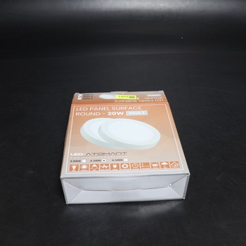 LED ATOMANT Sada 2 okrúhlych LED povrchových stropných svietidiel 220 mm 20 W, neutrálna biela farba