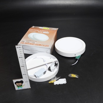 LED ATOMANT Sada 2 okrúhlych LED povrchových stropných svietidiel 220 mm 20 W, neutrálna biela farba