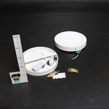LED ATOMANT Sada 2 okrúhlych LED povrchových stropných svietidiel 220 mm 20 W, neutrálna biela farba