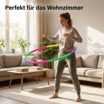 4dílná sada hula hoopů, fitness obruče a 2m taneční stuhy