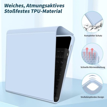 Puzdro s klávesnicou aoub pre iPad 9./8./7. generácia 10,2 palca 2021/2020/2019, nebesky modré