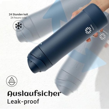 Fľaša na vodu Fjbottle z nerezovej ocele 750 ml s otváraním jedným kliknutím do školy/na šport