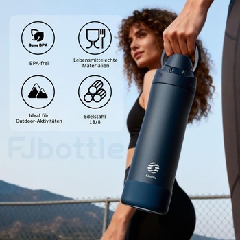 Láhev na vodu Fjbottle z nerezové oceli 750 ml s otevíráním jedním kliknutím do školy/na sport