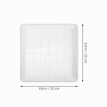 TIDTALEO 2 kusy štvorcových plastových podšálok 25 cm, biele, hrubostenné, do kvetináčov a misiek na