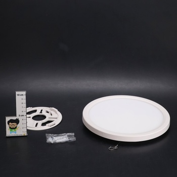 Stropné svietidlo Slochi, LED stropné svietidlo, ploché 18W, Ø22CM, 3 farby 3000K/4000K/6500K, IP44