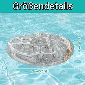 Nafukovací plávajúci držiak na nápoje, plávajúca horská dráha so 6 otvormi, bar pri bazéne pre letné