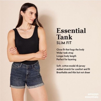 Dámske tielko Amazon Essentials, úzky strih, 2 kusy, veľkosť S, tmavo šedá melanž/tmavo fialová