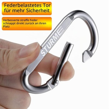 STURME 20 kusov karabínových klipov 6,9 cm, odolné karabíny, malá karabína, hliníková D-spona pre