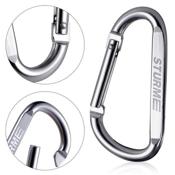 STURME 20 kusov karabínových klipov 6,9 cm, odolné karabíny, malá karabína, hliníková D-spona pre