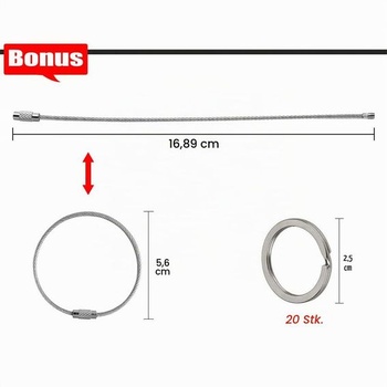 STURME 20 kusov karabínových klipov 6,9 cm, odolné karabíny, malá karabína, hliníková D-spona pre