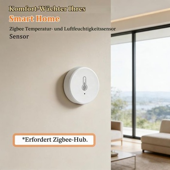 Zigbee senzor teploty a vlhkosti, mini teplotní senzor (vyžaduje Zigbee Hub), chytrý