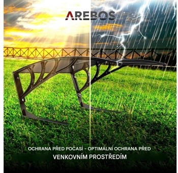 Strieška pre robotickú kosačku, 102 x 79 x 46 cm, odolná proti poveternostným vplyvom, čierna - B