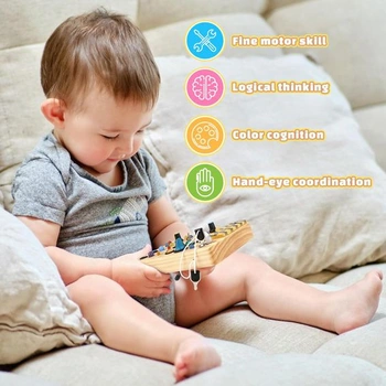 Joyreal Busy Board Dětská Montessori hračka od 1 roku, aktivitní tabule pro motorické dovednosti s