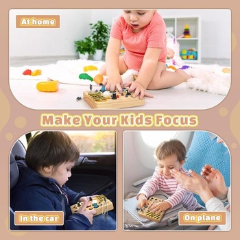Joyreal Busy Board Dětská Montessori hračka od 1 roku, aktivitní tabule pro motorické dovednosti s