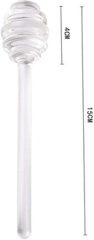 Sklenené lyžičky na med, priehľadné, 15,2 cm, 2 kusy