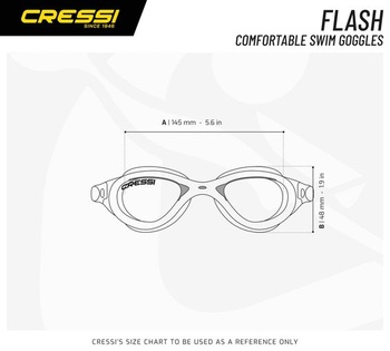 CRESSI od roku 1946 - Flash Goggles - Plavecké okuliare s oddelenými sklami. Ideálne pre plávanie, bazén,