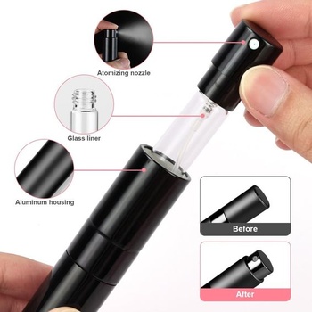ACWOO 8ml mini rozprašovač parfumov, vreckový rozprašovač, znovu naplniteľný prázdny cestovný