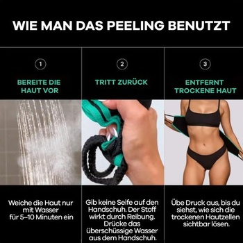 Dermasuri Deep Exfoliating Back Scrubber – Exfoliačná osuška – Sprchová huba s dvojitou textúrou –