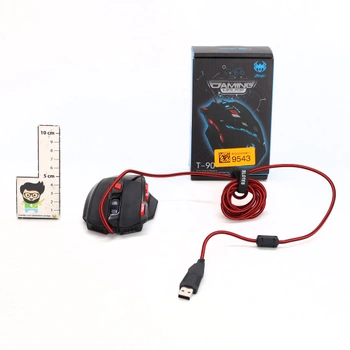 herná myš zelotes T90 9200 DPI, 8 programovateľných tlačidiel, viacrežimová LED, USB herná myš,