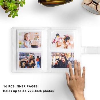 Fotoalbum so 64 vreckami na film 2x3 palce - malé mini albumy pre instantné fotoaparáty Fujifilm Instax