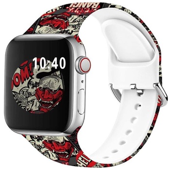 Kompatibilný s Apple Watch Band Horror Ghost Face Red 38mm 40mm 41mm, mäkký silikónový športový