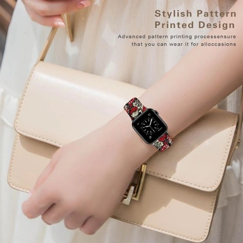 Kompatibilní s Apple Watch Band Horror Ghost Face Red 38mm 40mm 41mm, měkký silikonový sportovní
