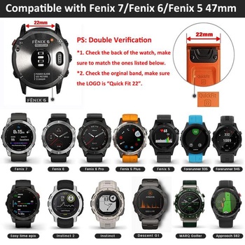 Silikonový řemínek kompatibilní s hodinkami Fenix 5/Fenix 6/Fenix 5 Plus/Fenix 6