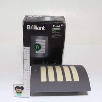 Brilliant Todd 47682/63 vonkajšie nástenné svietidlo E27 60W antracit, 90x23x29cm