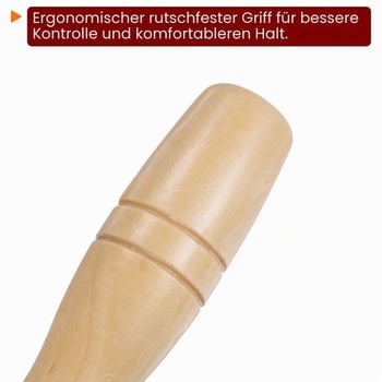 Sada 3 rukojetí pilníků QUARKZMAN, dřevěná rukojeť, délka 120 mm, kulatý otvor 9,5 mm, ergonomické