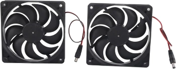 Solární ventilátor Wakects černý, 2ks