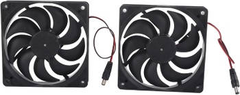 Solárny ventilátor Wakects čierny, 2ks