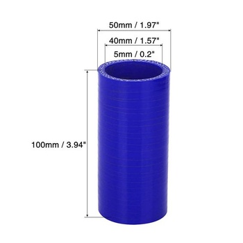 X AUTOHAUX Rovná hadica turba s medzichladičom Ø40mm 10cm modrá 1ks
