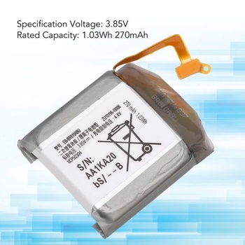 Náhradná batéria EB BR810ABU, 3,85 V 1,03 Wh 270 mAh lítium-iónová batéria, pre Galaxy Watch Gear