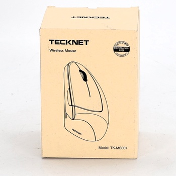 Ergonomická Bluetooth myš TECKNET, dobíjacia bezdrôtová vertikálna myš (BT 5.0/3.0 + 2.4G), 6 úrovní