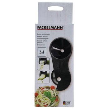 FACKELMANN 44116 Špirálový rezač, plast/nerezová oceľ, čierna moderná