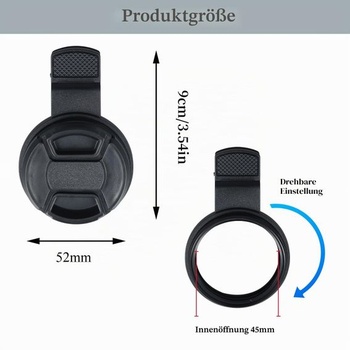52mm CPL nacvakávací filter pre fotoaparáty smartfónov, polarizačný filter s nastaviteľnou