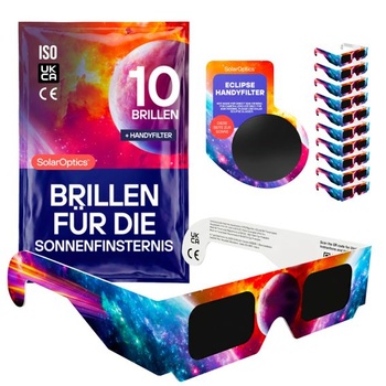 Okuliare Eclipse s filtrom pre smartfón – certifikácia ISO 12312-2 a CE, Bezpečné pozorovanie Slnka +