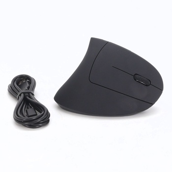 Ergonomická Bluetooth myš TECKNET, dobíjacia bezdrôtová vertikálna myš (BT 5.0/3.0 + 2.4G), 6 úrovní